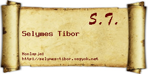 Selymes Tibor névjegykártya
