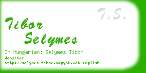 tibor selymes business card